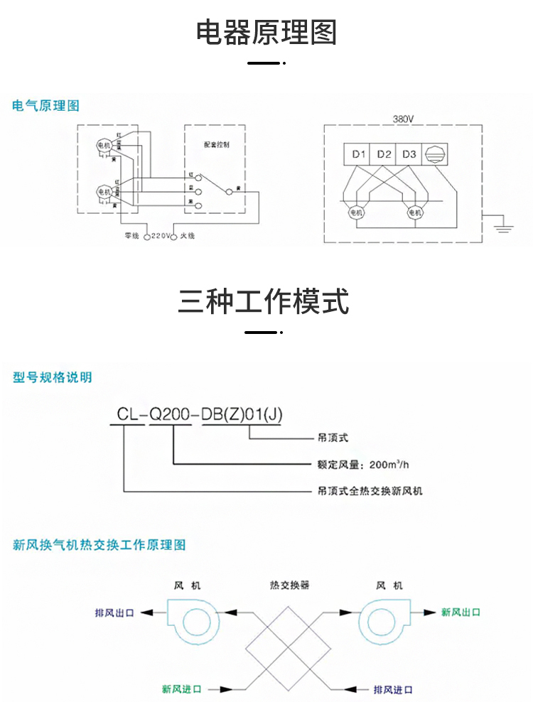 中效全熱新風機組原理圖